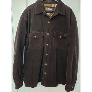 Levi's Men's Corduroy Outer Shirt Cotton, Brown, Size M, Lined, Button-Up EUC